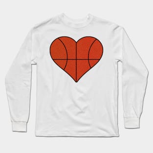 Basketball Heart Long Sleeve T-Shirt